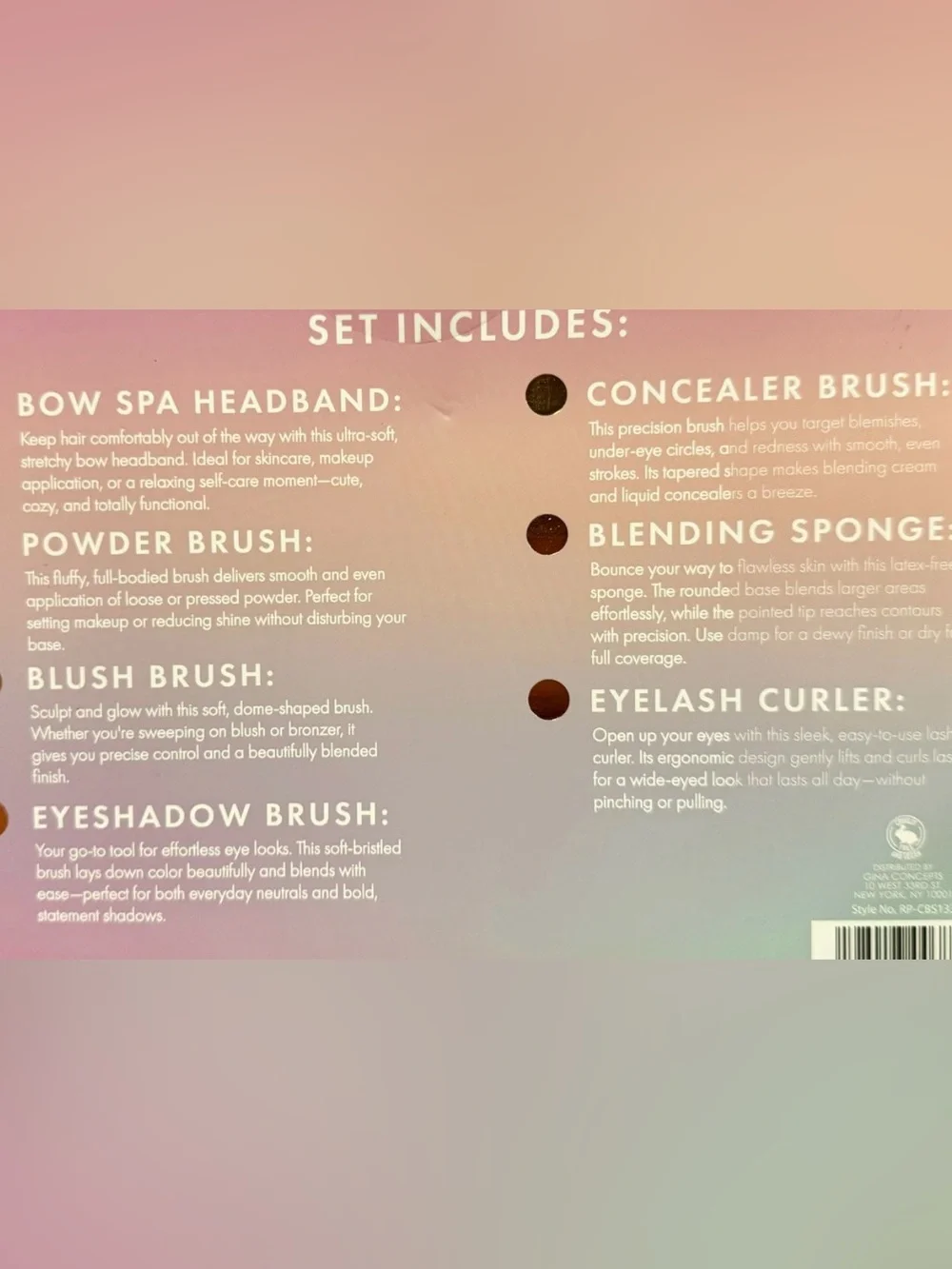 Rampage Premium 7-Piece Makeup Brush & Tool Set NIB